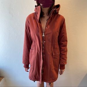 WESC fleece lined canvas coat XL